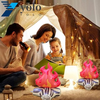 Yolo ลูกโป่งเปลวไฟปลอม PVC รูปเปลวไฟ 3D สําหรับตกแต่งปีใหม่