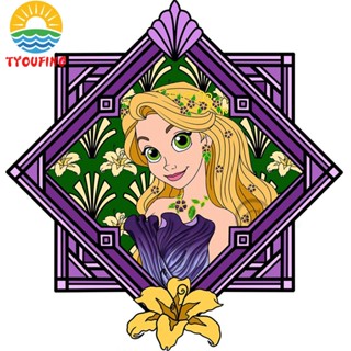 [Tyoufs.Th] ภาพวาดปักเพชร ทรงกลม ลาย Rapunzel 5D DIY สําหรับตกแต่งบ้าน