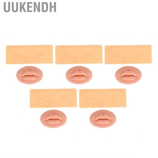 Uukendh Microblading Lips Eyebrow Eyeliner Tattoo Practice Skin Soft Silicone 3D for Novice Supplies