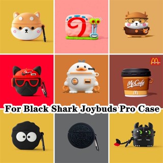 【imamura】เคสหูฟัง แบบนิ่ม ลายการ์ตูนฉลาม สีดํา สําหรับ Black Shark Joybuds Pro