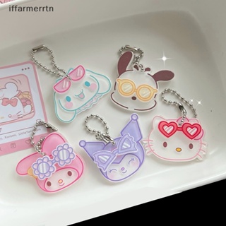 If พวงกุญแจ จี้แว่นตา 3D ลาย Kawaii Sanrio Kt Kuromi Cinnamoroll My Melody สร้างสรรค์ สําหรับตกแต่งรถยนต์ กระเป๋าเป้สะพายหลัง ของขวัญวันเกิดเด็ก