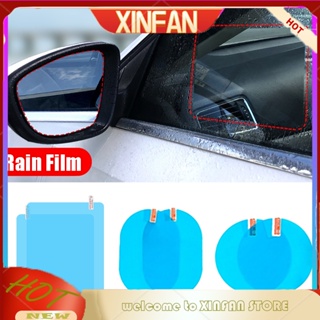 Xinfan 2 ชิ้น รถ ด้านข้าง หน้าต่าง กันฝน สติกเกอร์ใส ป้องกันหมอก ฟิล์มกระจกมองหลัง ฟิล์มกันฝน สําหรับรถยนต์