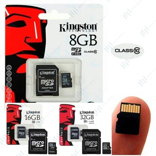 ราคาส่ง!!! จัดส่งด่วนใน 12 ชม. สต็อกไทย Micro SDHC Card Kingston Class 4 / 10 ความจุ 8GB / 16GB / 32GB / 64GB ของแท้