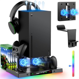 แท่นชาร์จพัดลมระบายความร้อน RGB ไร้สาย 15 โหมดไฟ หลากสี สําหรับคอนโซล Xbox Series X