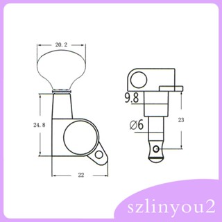 [szlinyou2] หัวหมุดจูนสายกีตาร์ สําหรับกีตาร์อะคูสติกไฟฟ้า 6R