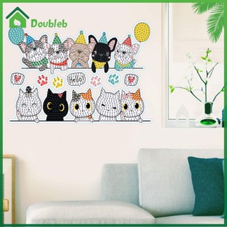 【Doub X ✮】สติกเกอร์อัญมณี รูปการ์ตูนแมว สุนัข แฮนด์เมด DIY สําหรับผู้เริ่มต้น ✮