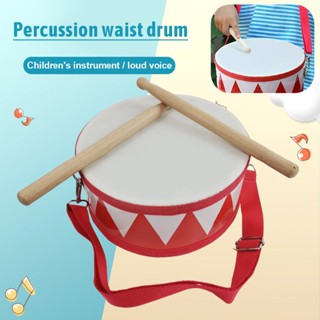 Kids Drum Set Sensory Musical Toys with Adjustable Strap Wooden Drumsticks