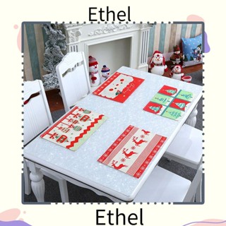 Ethel1 ผ้าปูโต๊ะ ลายคริสต์มาส สําหรับตกแต่งปาร์ตี้คริสต์มาส