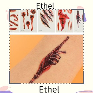 Ethel1 สติกเกอร์รอยสักเหมือนจริง สําหรับตกแต่งร่างกาย ปาร์ตี้ฮาโลวีน