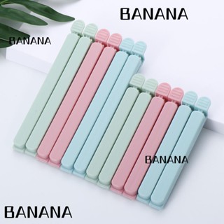 Banana1 แคลมป์ซีลถุงขนมขบเคี้ยว แบบพลาสติก สีแคนดี้ 5 ชิ้น