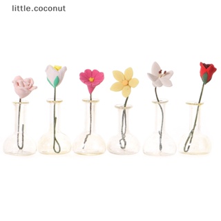 [little.coconut] แจกันดอกกุหลาบจิ๋ว 1:12 อุปกรณ์เสริม สําหรับตกแต่งบ้านตุ๊กตา