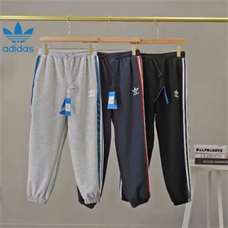 Adidas กางเกงฮาเร็มขายาวลําลอง ปักลายโลโก้ Adidas 100% 260 กรัม สําหรับผู้ชาย และผู้หญิง