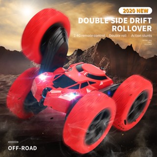 Hot Sale# Cross-border exclusive double-sided stunt car 360-degree rotating rolling high-speed car lighting childrens rocker car toy 8cc