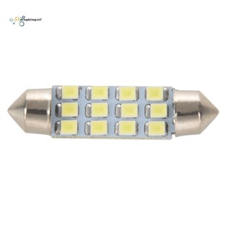 42 มม. 12 SMD 3528 LED สีขาว ภายในรถ c5w โดม หลอดไฟ หลอดไฟ โคมไฟ DC 12V