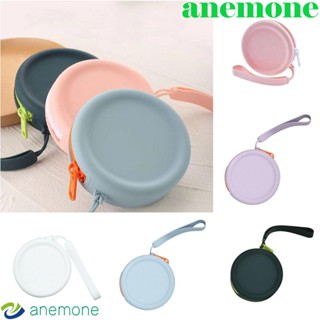 Anemone กระเป๋าใส่เหรียญ ซิลิโคน ทรงกลม กันน้ํา แบบพกพา ขนาดเล็ก น่ารัก