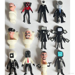 Stm โมเดลตุ๊กตาฟิกเกอร์ Skibidi Toilet Action Figure Titan TV Man Camera Man Speakerman ของเล่นสําหรับเด็ก 12 ชิ้น