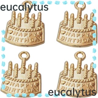 Eucalytus1 จี้คัพเค้ก โลหะผสมสังกะสี สีทอง สีเงิน สีบรอนซ์ สําหรับทําเครื่องประดับ