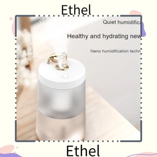 Ethel1 เครื่องทําความชื้นในอากาศ ตั้งโต๊ะ รูปแมวน่ารัก โคมไฟกลางคืน น้ํามันหอมระเหย