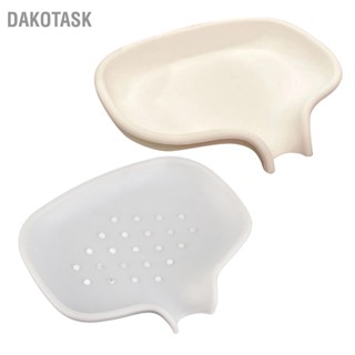  DAKOTASK จานสบู่ซิลิโคนพร้อมถาดระบายน้ำหน้าแรกห้องน้ำสบู่ระบายน้ำได้ Saver อ่างล้างจานสบู่อาบน้ำผู้ถือที่เก็บ