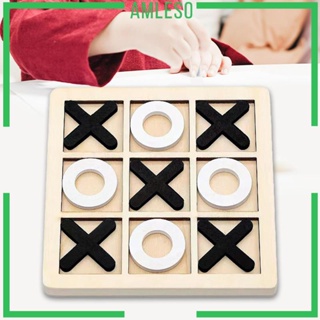 [Amleso] Tic TAC Toe เกมกระดานไม้ XO Chess Board Game XO ของเล่นสําหรับผู้ใหญ่