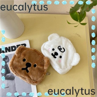 Eucalytus1 กระเป๋าสตางค์ กระเป๋าใส่เหรียญ กระเป๋าเครื่องสําอาง กระเป๋าใส่บัตร ลายการ์ตูนหมีน่ารัก