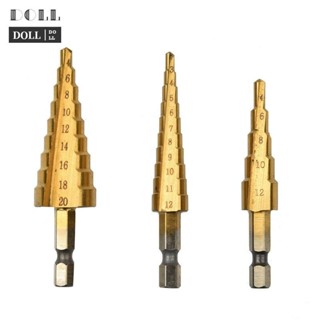 ⭐24H SHIPING ⭐Drill bits With Storage Bag 3pcs HSS Steel Titanium Step Drill Bits High Quality