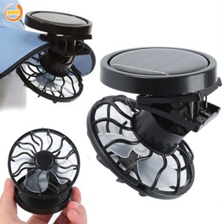 Hat Fan Cooling Clip-On Cooler Sun Power Solar Cell Camping Hiking Blower [MOP]