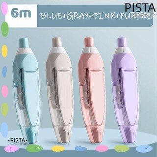 Pista เทปลบคําผิด แกนถอดเปลี่ยนได้ ขนาดใหญ่ 5 มม. ถอดเปลี่ยนได้ 6 ม. สีขาว สําหรับโรงเรียน สํานักงาน 4 ชิ้น