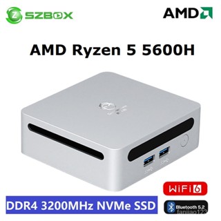 Szbox AMD Ryzen 5 5600H เกมเมอร์คอมพิวเตอร์ PC Windows 11 DDR4 3200MHz NVMe SSD 3.3GHz Up to 4.2GHz 2*DDR4 6 Mini