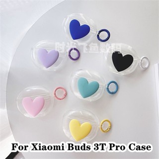 【จัดส่งรวดเร็ว】เคสหูฟังนิ่ม แบบใส ลายหมีสีฟ้า และหัวใจ สามมิติ สําหรับ Xiaomi Buds 3T Pro 3T Pro