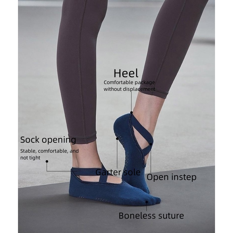 ถุงเท้าซิลิโคน แบบบาง กันลื่น เหมาะกับการเล่นโยคะ ฟิตเนส พิลาทิส แฟชั่นฤดูร้อน แบบมืออาชีพ สําหรับผู้หญิง - รูปที่ 3