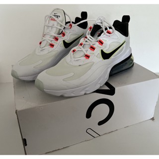 Nk Air Max 270 React White Crimson Spruce รองเท้าวิ่ง สีดํา CZ6685-100