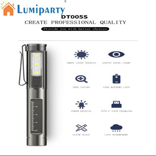 Lumiparty ปากกาไฟฉาย Led Type-c แบบพกพา ชาร์จแบตเตอรี่ในตัว 350mah โคมไฟสีม่วง Uv พร้อมคลิปหนีบ