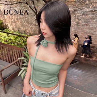 Dunea เสื้อครอปท็อป เปิดไหล่ เซ็กซี่ สําหรับผู้หญิง