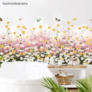 [fashionbanana] ใหม่ พร้อมส่ง สติกเกอร์ไวนิล ลายพืช สําหรับตกแต่งผนังบ้าน ห้องนั่งเล่น