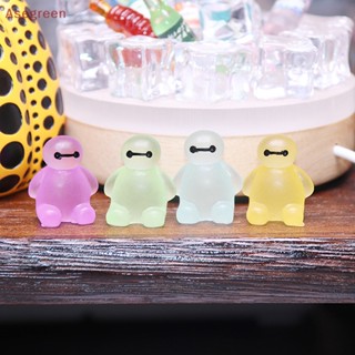 [Asegreen] ตุ๊กตาฟิกเกอร์เรซิ่น Baymax เรืองแสง ขนาดเล็ก สําหรับตกแต่งรถยนต์ 2 ชิ้น