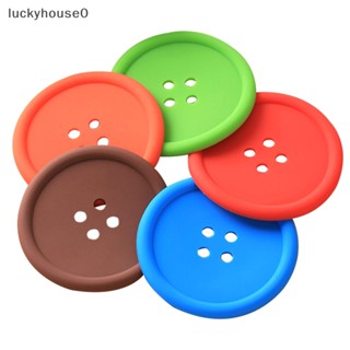 Luckyhouse0^^ แผ่นรองแก้วซิลิโคน กันลื่น ทนความร้อน 5 ชิ้น