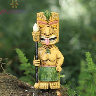 【COLORFUL】Totem Figure Garden Decor Ornaments Natural Texture Resin Resin Gard 1pcs