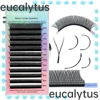 Eucalytus1 YY ขนตาปลอมขยายดวงตา แบบยาวธรรมชาติ สีดํา สําหรับผู้หญิง