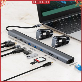 ✾ออตโต้✤【คุณภาพสูง】ฮับ Usb C 100W PD HDMI 4K สําหรับ Macbook Huawei 10-in-1