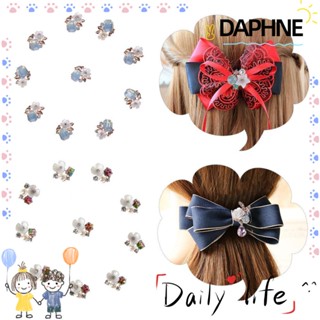 Daphne กระดุมมุก ดอกไม้ ชุบ สําหรับตกแต่งเสื้อผ้า 10 ชิ้น