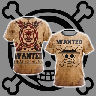 เสื้อยืด พิมพ์ลาย One Piece 3 มิติ สําหรับผู้ชาย และผู้หญิง