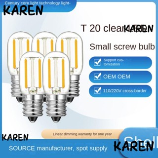 Karen หลอดไฟ LED T20 1W 2W E12 E14 2200K สีขาวอบอุ่น