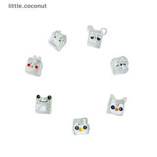 [little.coconut] ก้อนน้ําแข็งเรซิ่น รูปหนู เพนกวิน สุนัขจิ้งจอก เรืองแสง ขนาดเล็ก DIY สําหรับตกแต่งบูติก 5 ชิ้น