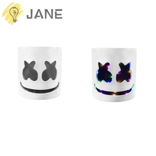 Jane หมวกกันน็อคคอสเพลย์ มีไฟ LED สําหรับปาร์ตี้ฮาโลวีน