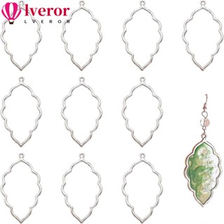 Lveror จี้ฝาหลัง, คําสําคัญทองเหลือง สีทอง: ใบไม้เปิดหลัง, จี้ดอกไม้กด กรอบเปล่า กลวง กดดอกไม้ อุปกรณ์เครื่องประดับ