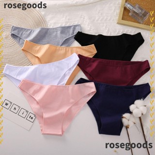 Rosegoods1 กางเกงชั้นใน ผ้าฝ้าย ระบายอากาศ เซ็กซี่ แฟชั่นสําหรับผู้หญิง 2 ชิ้น