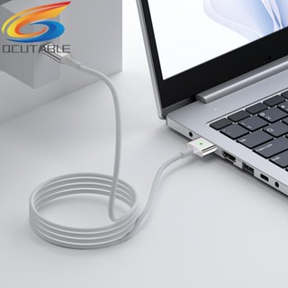 [Qcutable.th] สายชาร์จแม่เหล็ก Type-C ตัวผู้ 1/2 PD100W USB C สําหรับ MacBook Air Pro