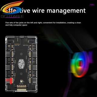 [Qcutable.th] อะแดปเตอร์แยกพัดลมระบายความร้อน 1 เป็น 6 ฮับ 4Pin PWM 3Pin RGB