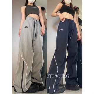 2TOYOUNG  กางเกงขายาว คาร์โก้ กางเกง เชือกอเมริกันคลาสิค Cargo pants 2023 NEW AG081129 ทันสมัย Chic ทันสมัย Comfortable A20M08D 36Z230909